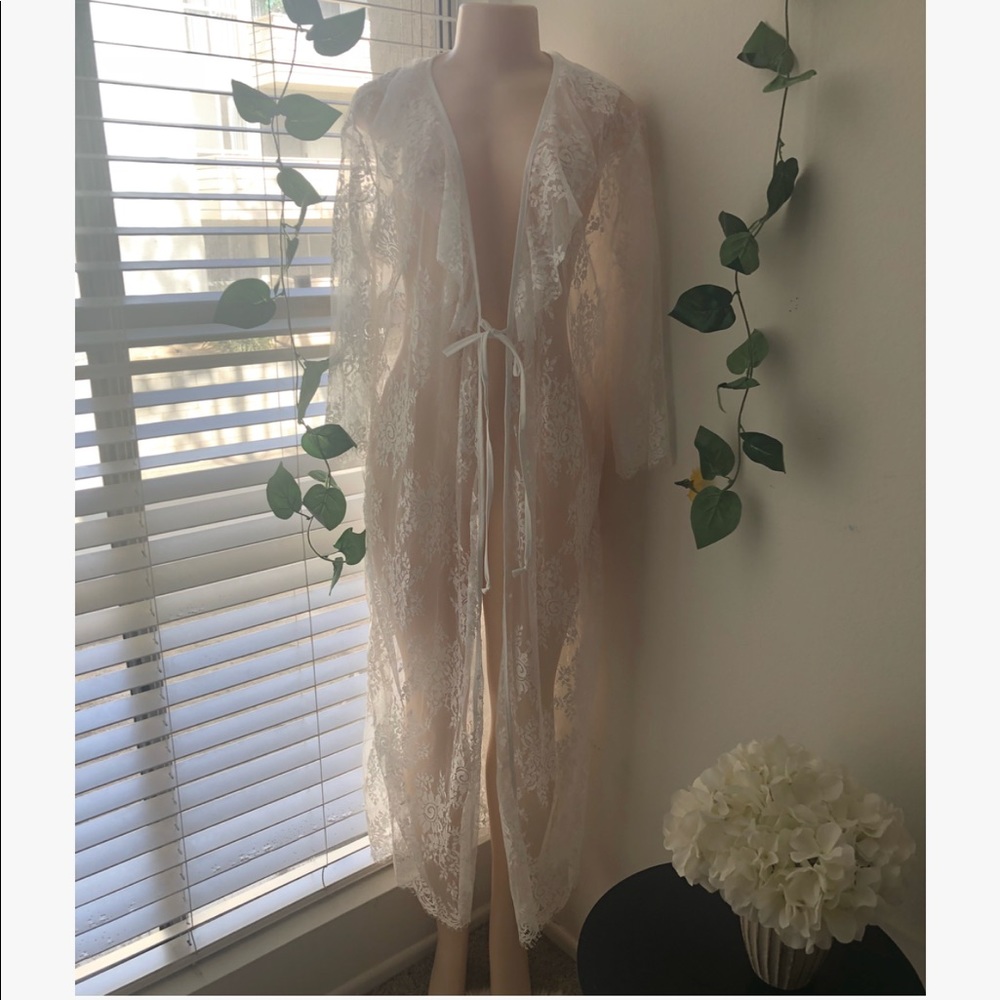 💧LAST/1M💧Lace Duster Cardigan With Ruffle - Picture 8 of 8